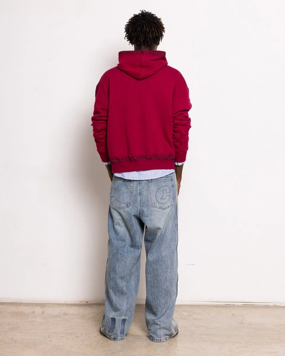 Coolway Break Wine Zipper Hoodie - Zippered hoodie sold by Ulanka product image thumbnail 4