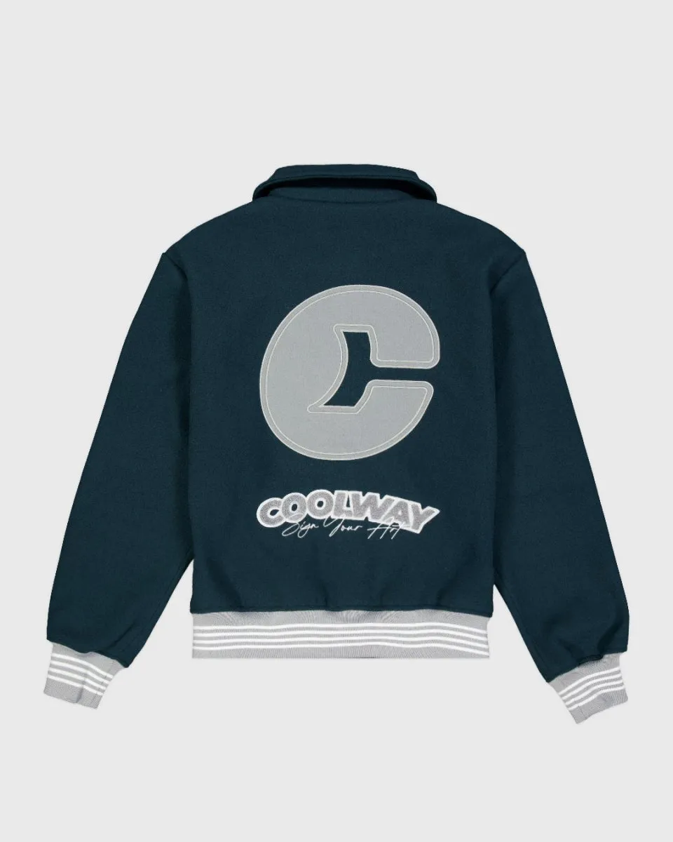 Coolway Dark Green Varsity - Retro Sports Jacket sold by Ulanka product image thumbnail 2
