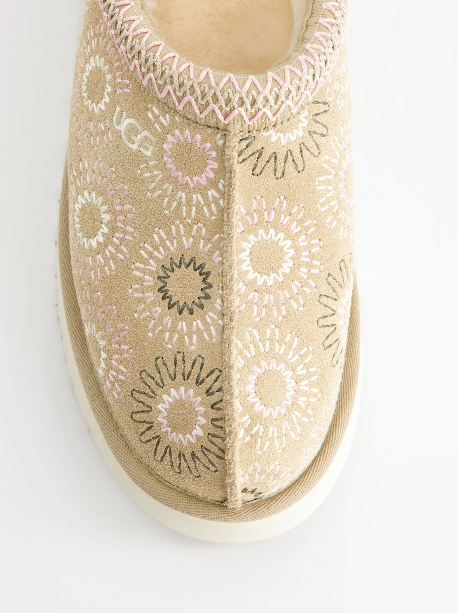 Embroidered suede clogs with interior lining - UGG Tazz Sun Stitch sold by Ulanka product image thumbnail 4