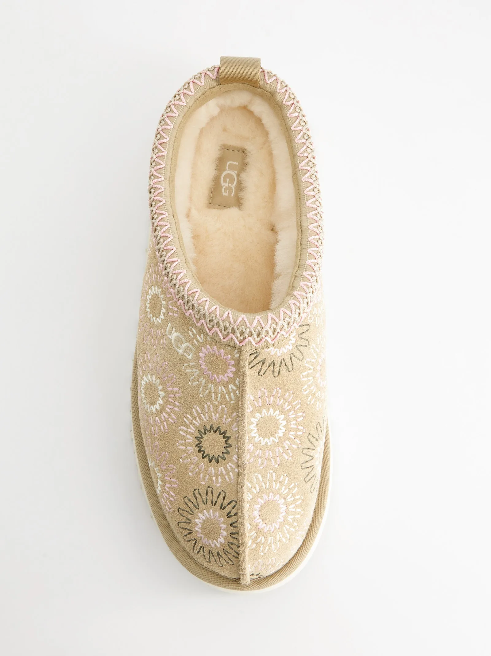 Embroidered suede clogs with interior lining - UGG Tazz Sun Stitch sold by Ulanka product image thumbnail 2