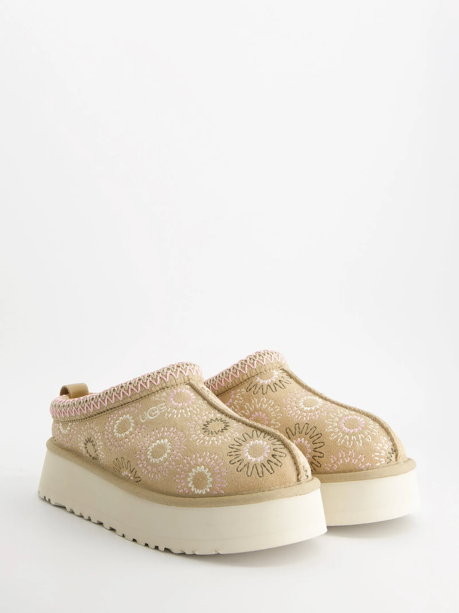 Embroidered suede clogs with interior lining - UGG Tazz Sun Stitch sold by Ulanka product image thumbnail 3