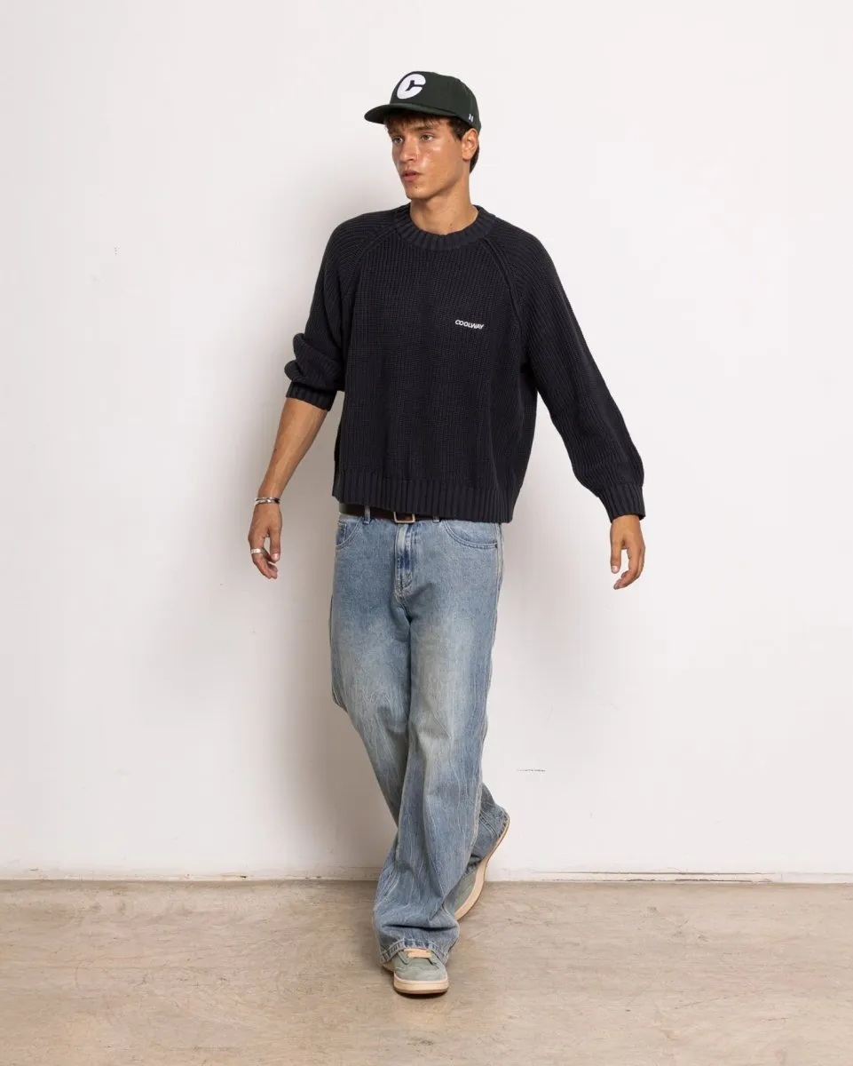 Coolway Black Knit Sweater - Long-sleeved knit sweater sold by Ulanka product image thumbnail 2