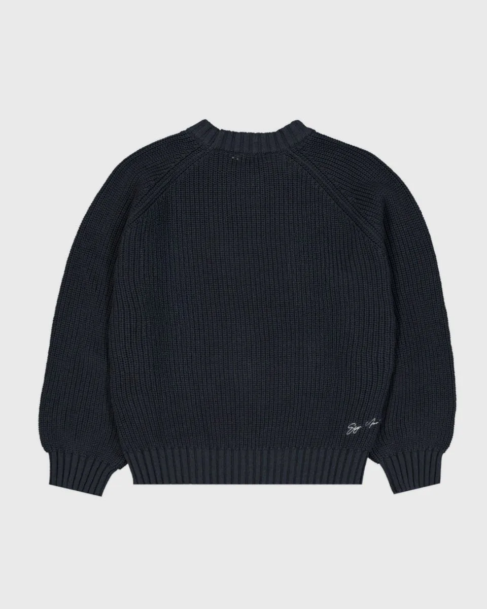 Coolway Black Knit Sweater - Long-sleeved knit sweater sold by Ulanka product image thumbnail 4