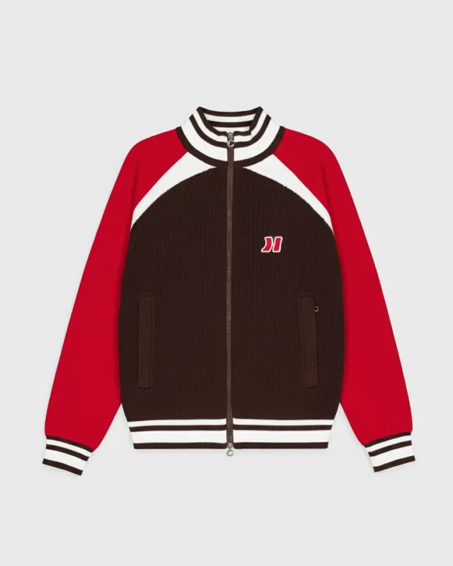 Coolway Brown Knit Zipper - Long Sleeve Sports Jacket made by Coolway