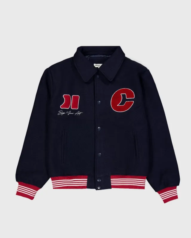 Coolway Dark Navy Varsity - Retro Sports Jacket made by Coolway