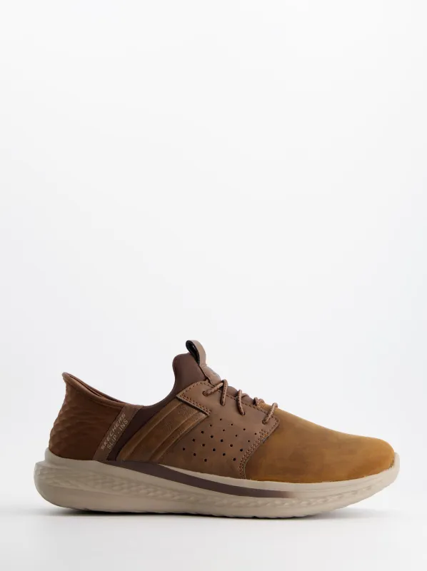 Slip-Ins Extra Wide Leather Sneakers - Skechers Slade Zachary made by Skechers