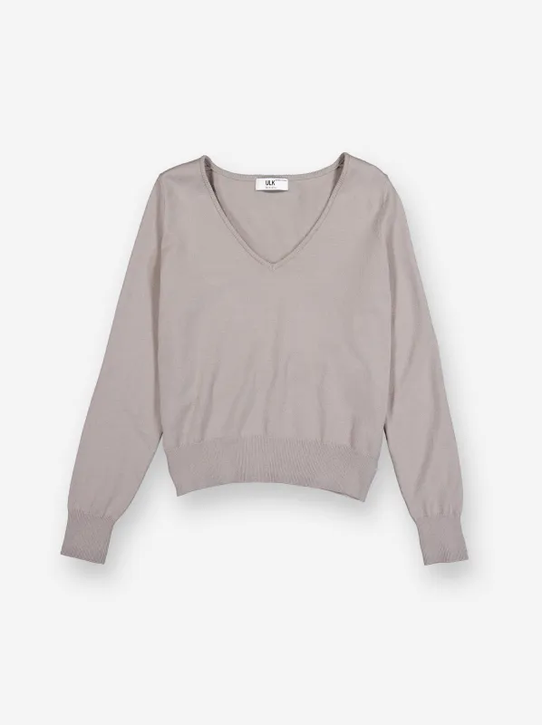 Jersey de punto con cuello en V - Fae made by Ulanka