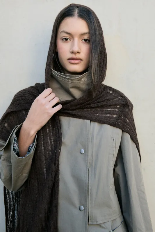 Multi-position knitted cardigan with hood - Venus made by Ulanka