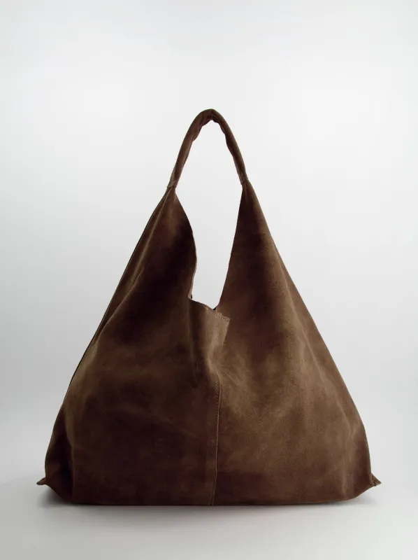 Bolso hobo de piel marrón - Fede Maxi sold by Ulanka