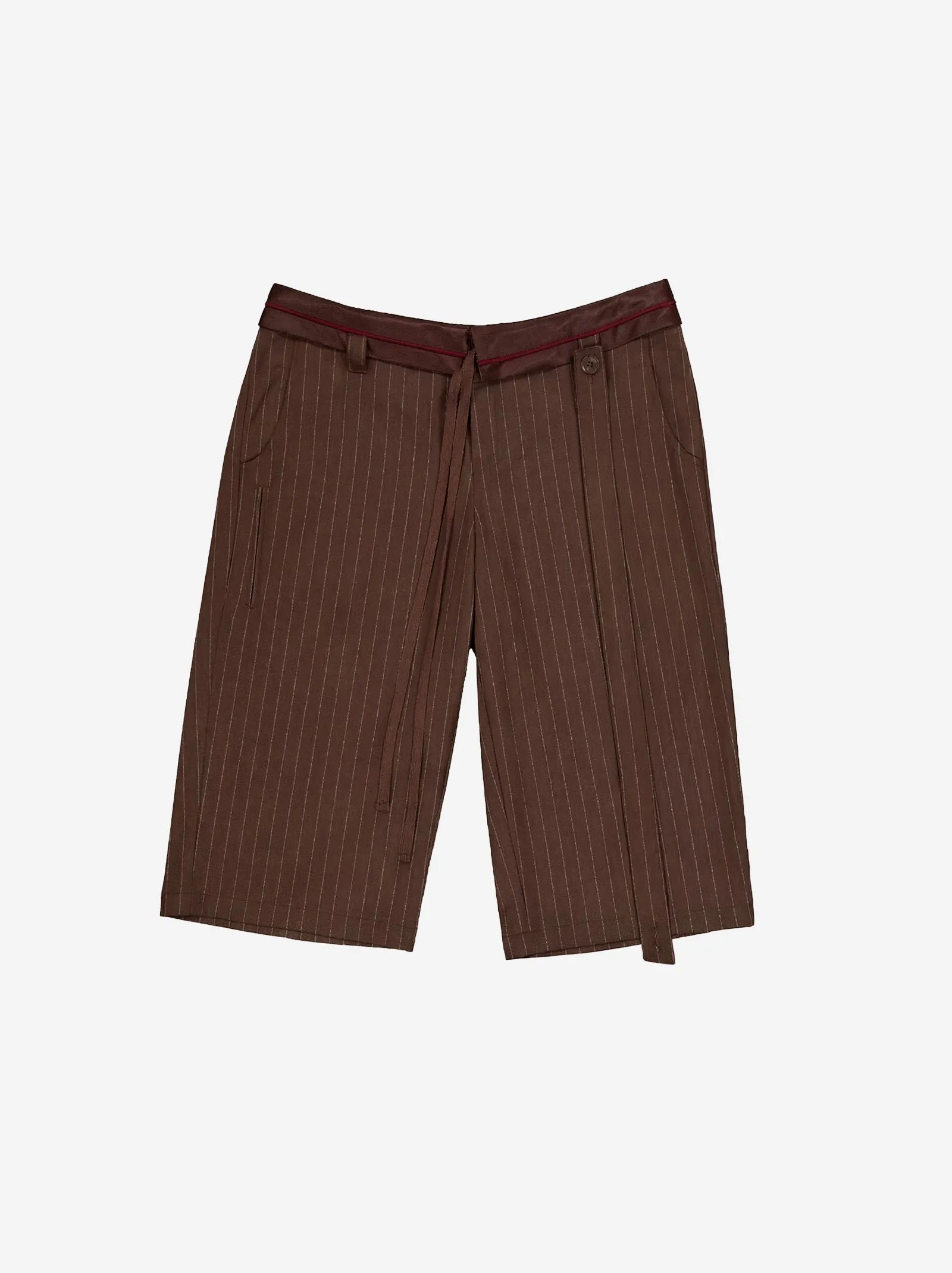 Pinstripe Bermuda shorts with side stripe - Iria sold by Ulanka product image thumbnail 2