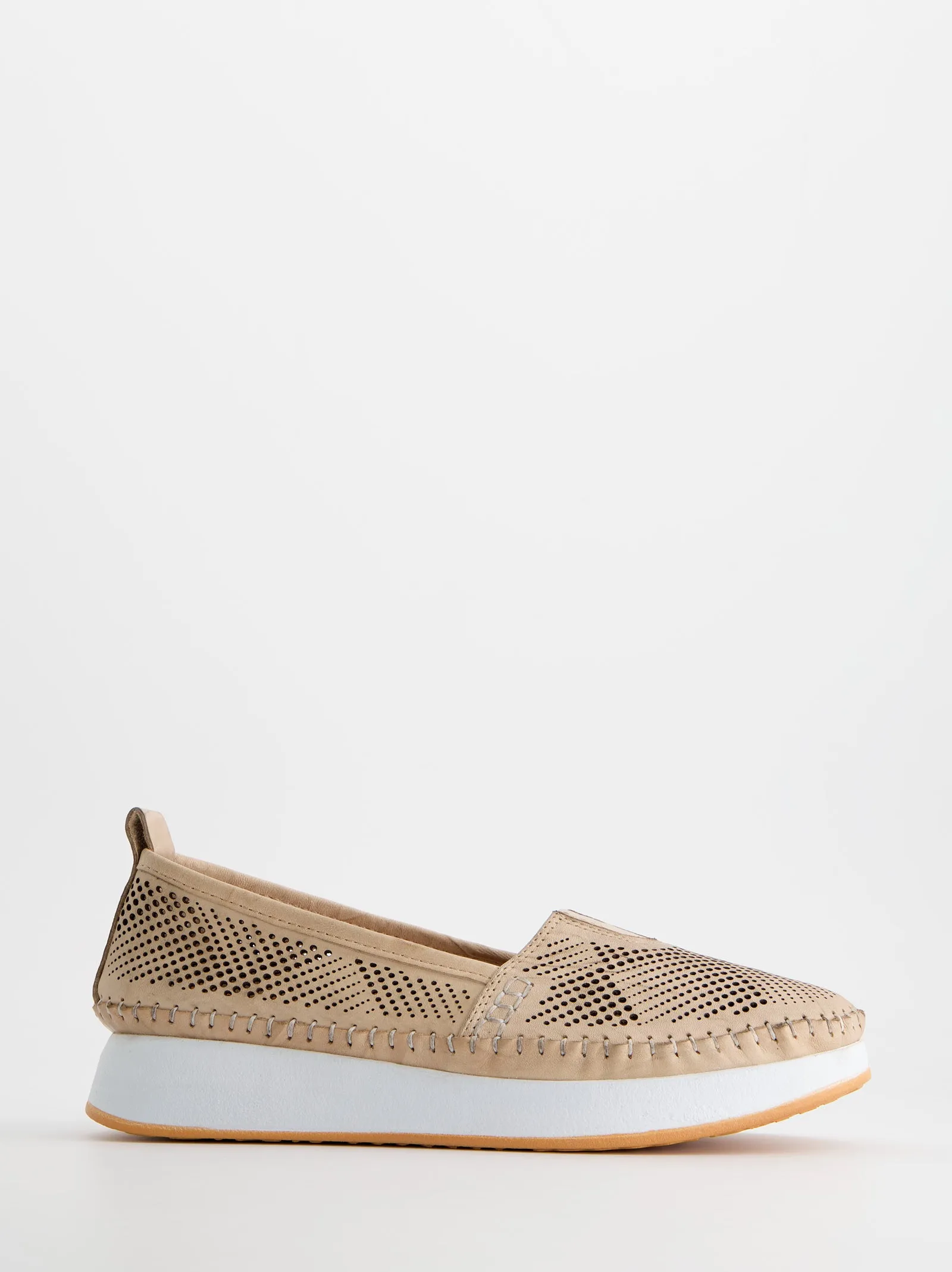 Die-cut leather slip-on loafers - P-2 sold by Ulanka