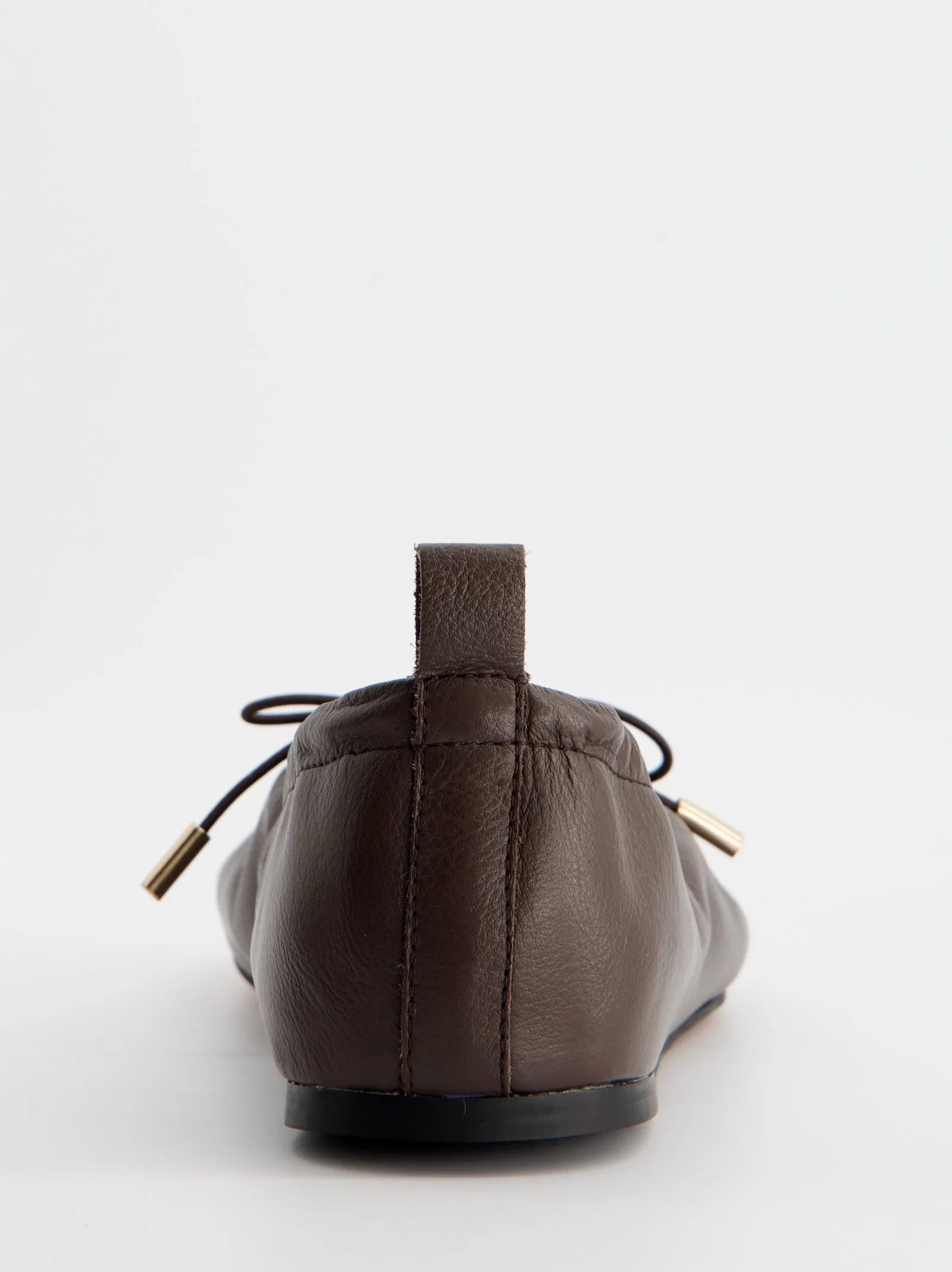 Adjustable ruched leather ballet flats - Kick sold by Ulanka product image thumbnail 3