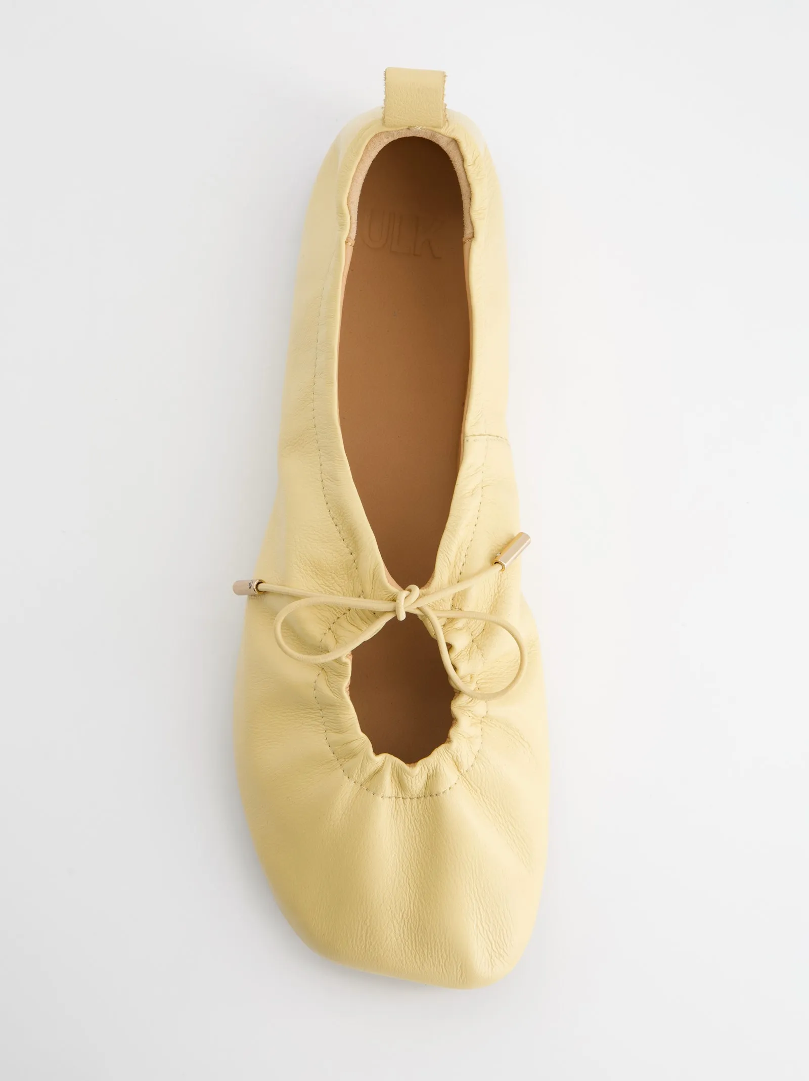 Adjustable ruched leather ballerinas - Kick sold by Ulanka