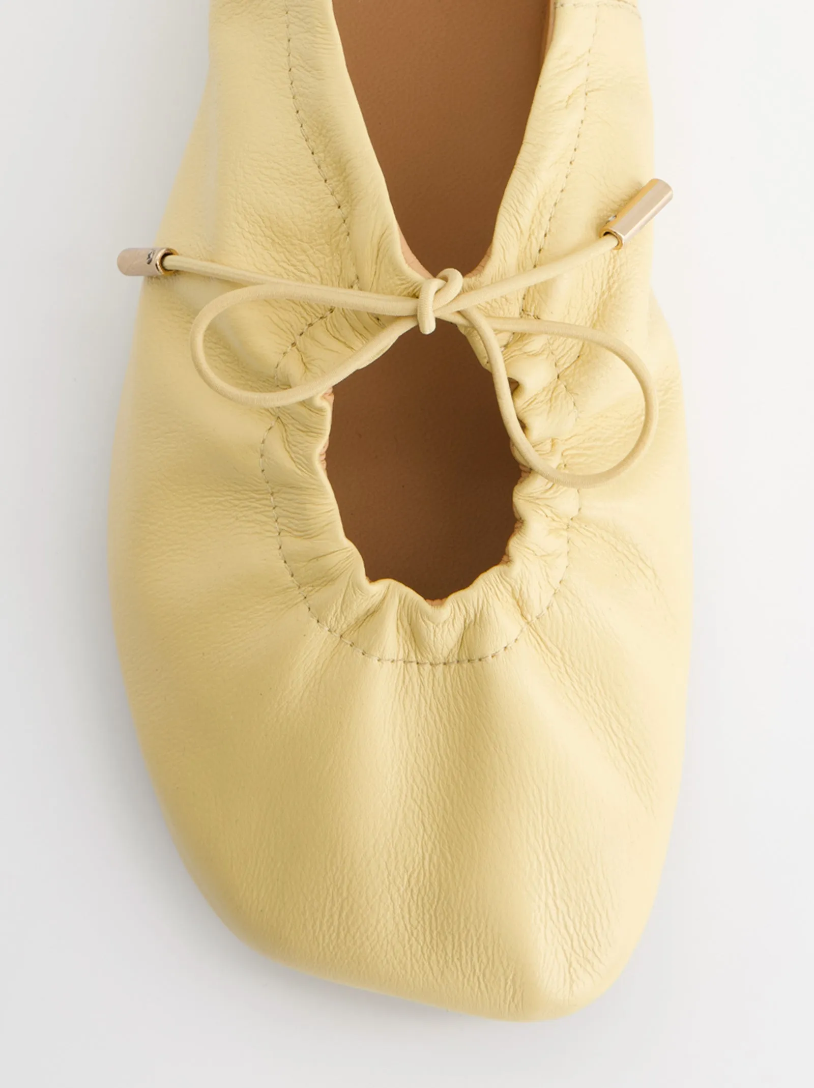 Adjustable ruched leather ballerinas - Kick sold by Ulanka product image thumbnail 4