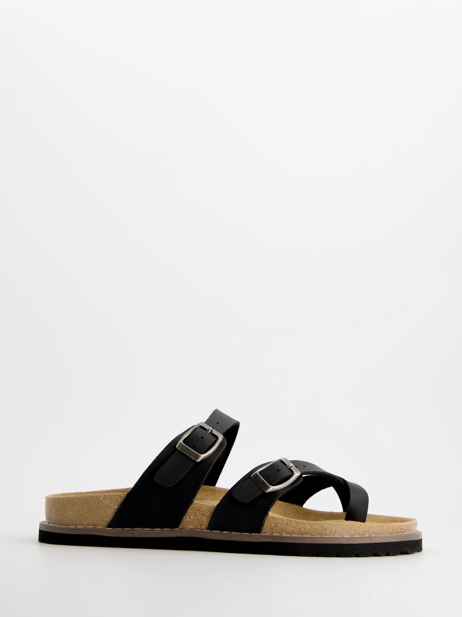 Double-buckle sandals with toe post - Yuma sold by Ulanka