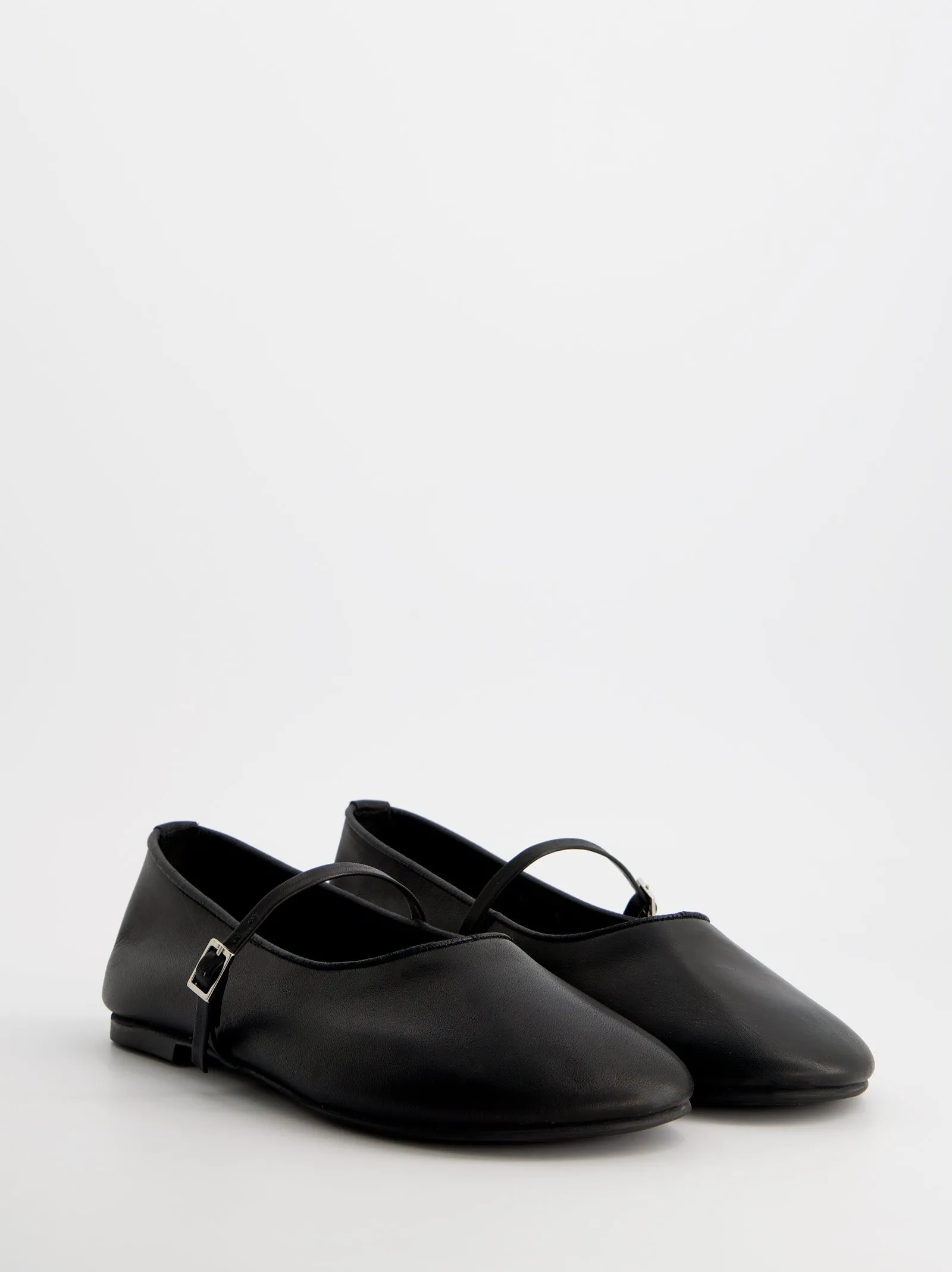 Black leather Mary Jane ballet flats - Linke sold by Ulanka product image thumbnail 3