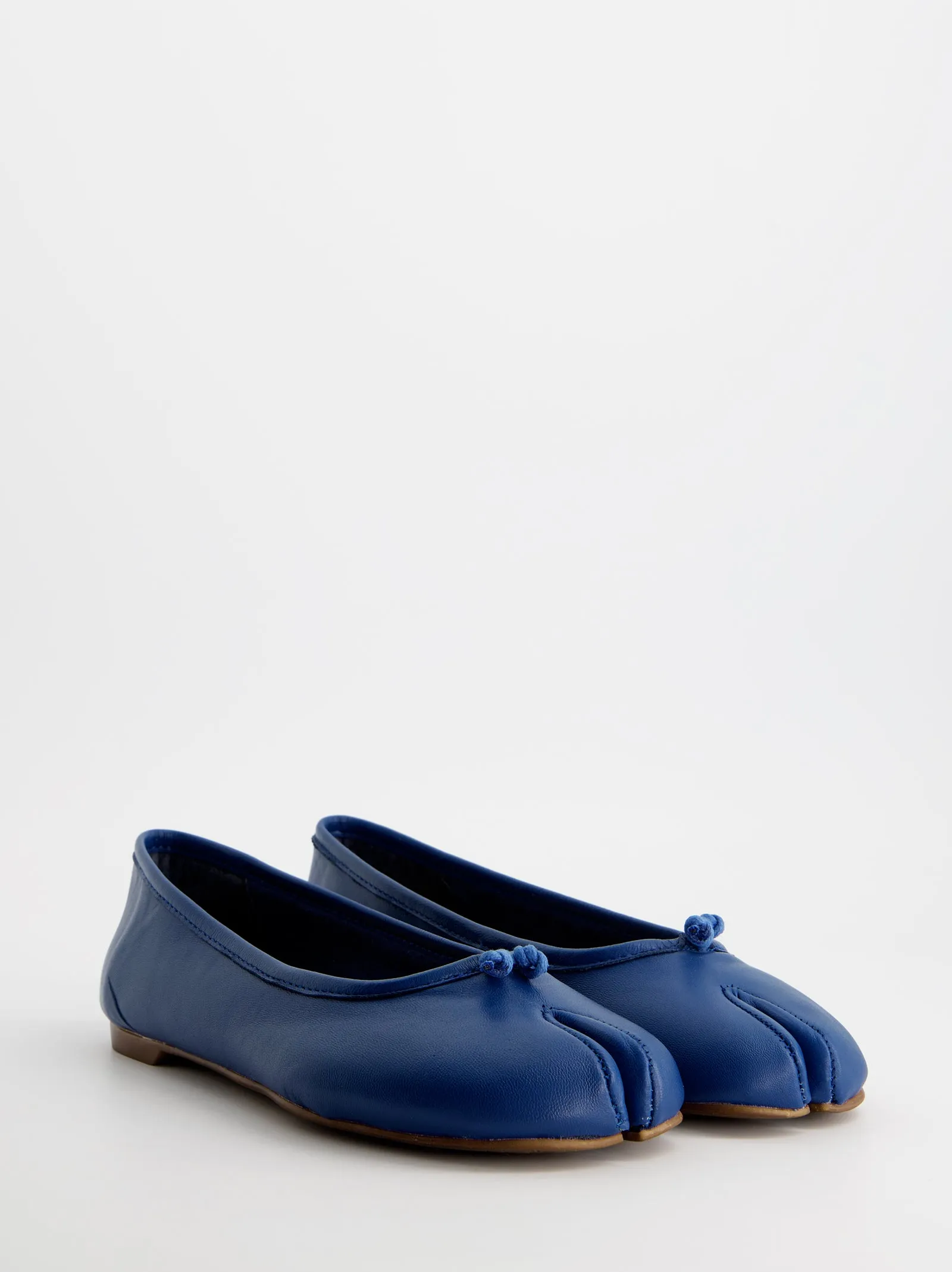 Blue leather tabi ballet flats - Karva sold by Ulanka product image thumbnail 2