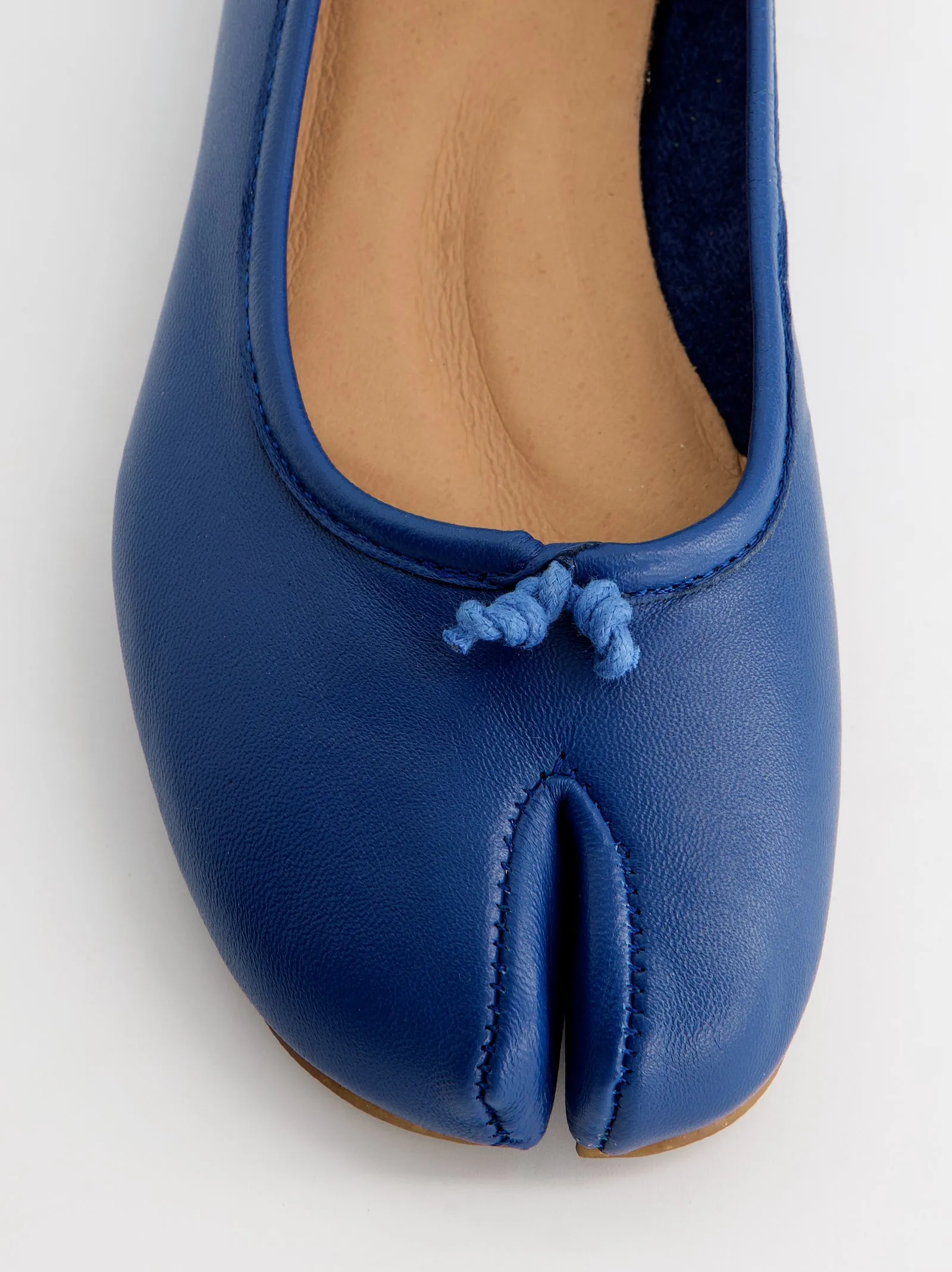 Blue leather tabi ballet flats - Karva sold by Ulanka product image thumbnail 4