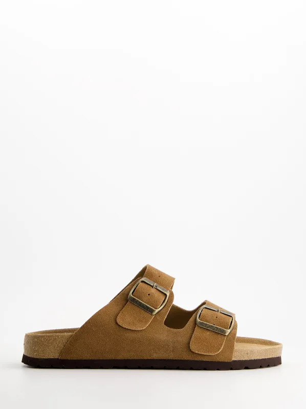Suede sandals with buckles - Missouri made by Ulanka