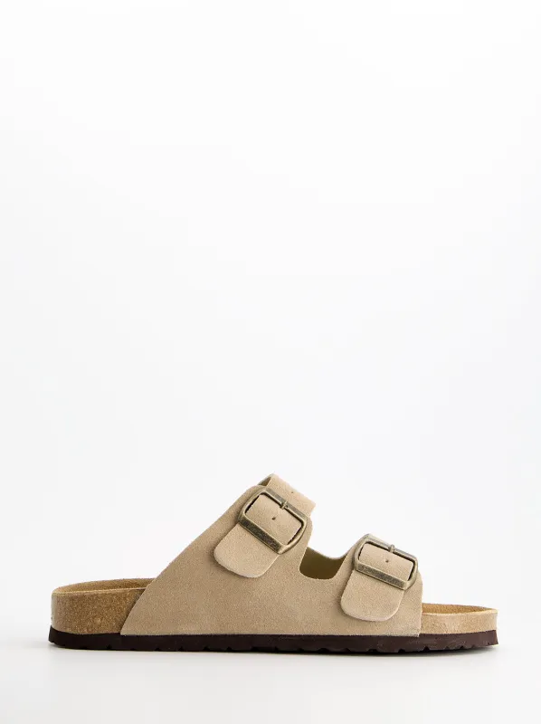 Buckled suede sandals - Missouri made by Ulanka