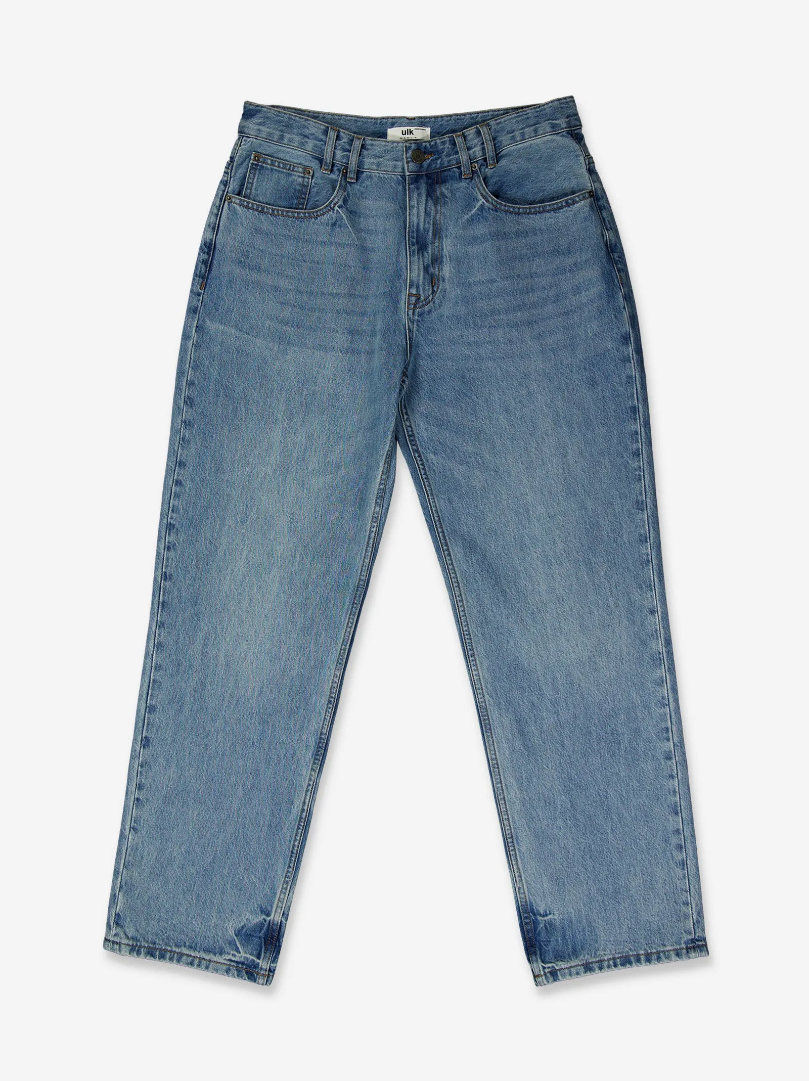 Washed-effect straight-fit jeans - Thik sold by Ulanka