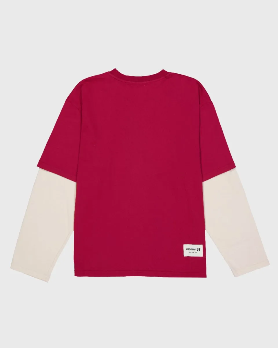 Coolway Red Double Sleeve - Double-sleeved T-shirt sold by Ulanka product image thumbnail 5