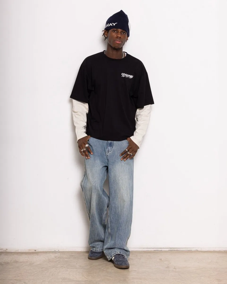 Coolway Black Double Sleeve - Double Sleeve T-shirt sold by Ulanka product image thumbnail 2