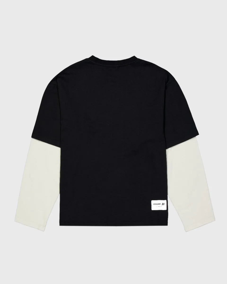 Coolway Black Double Sleeve - Double Sleeve T-shirt sold by Ulanka product image thumbnail 3