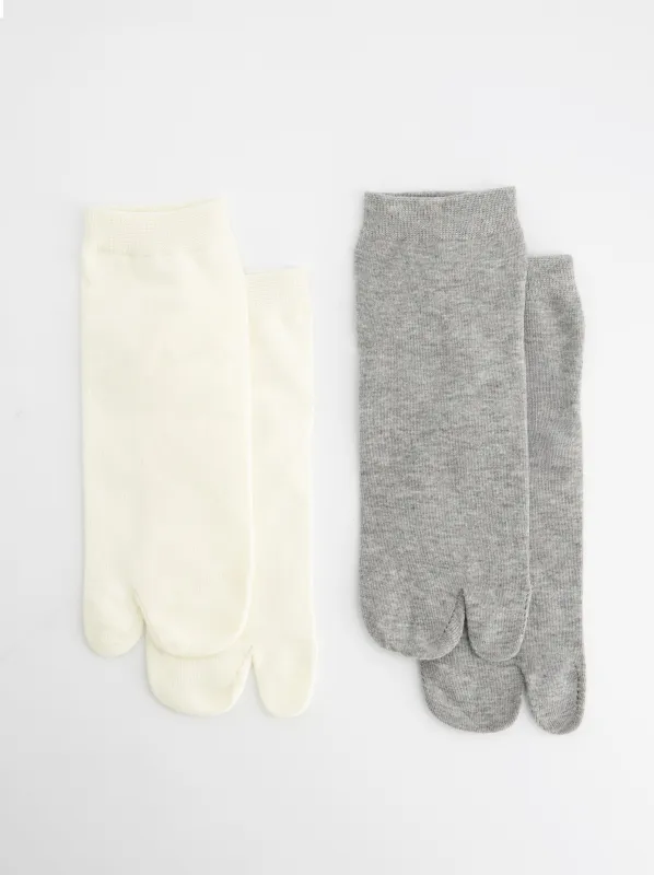 Pack of two Cipher ankle tabi socks made by Ulanka