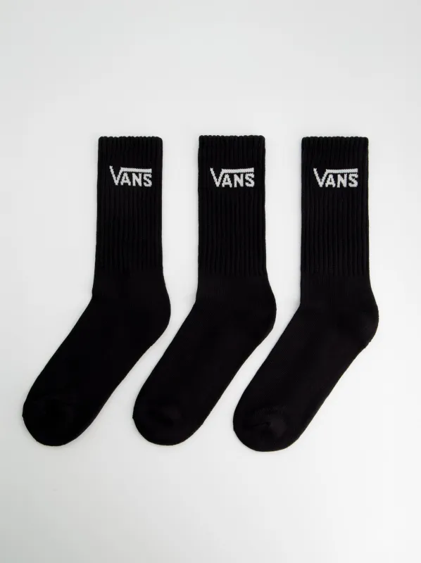 Three-pack of black crew socks - Vans Classic Crew made by Vans