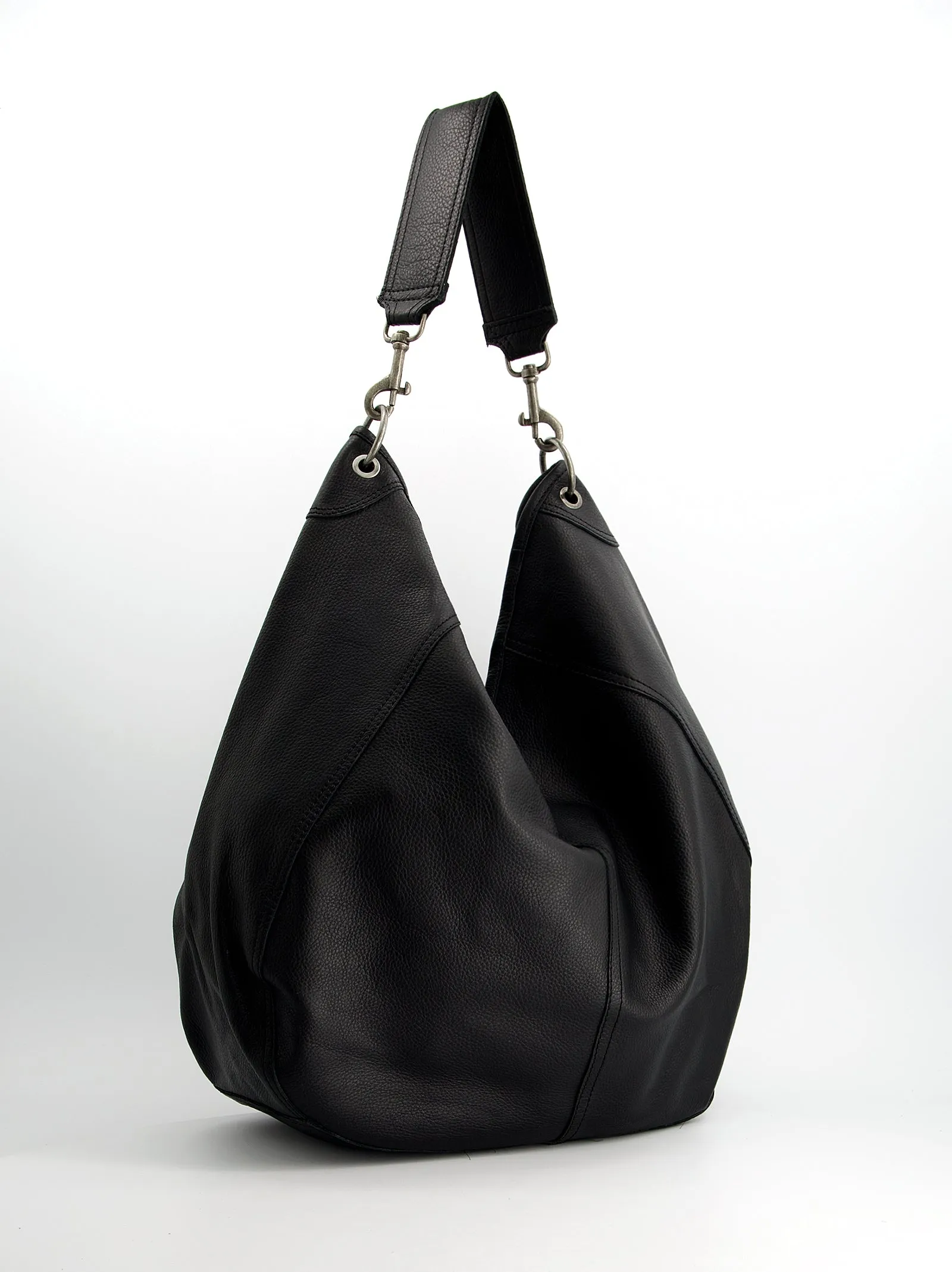 Hobo bag in leather with carabiners - Apris sold by Ulanka product image thumbnail 3