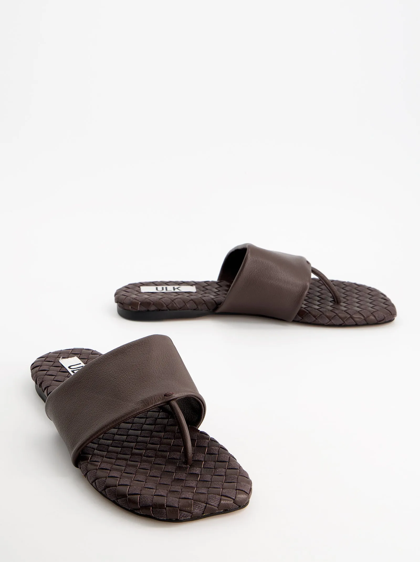 Leather toe-post sandals with wide strap - Oasis sold by Ulanka product image thumbnail 3