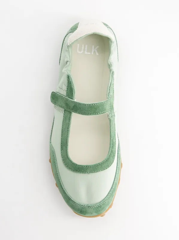 Gathered Suede Sport Ballerinas - Krown made by Ulanka