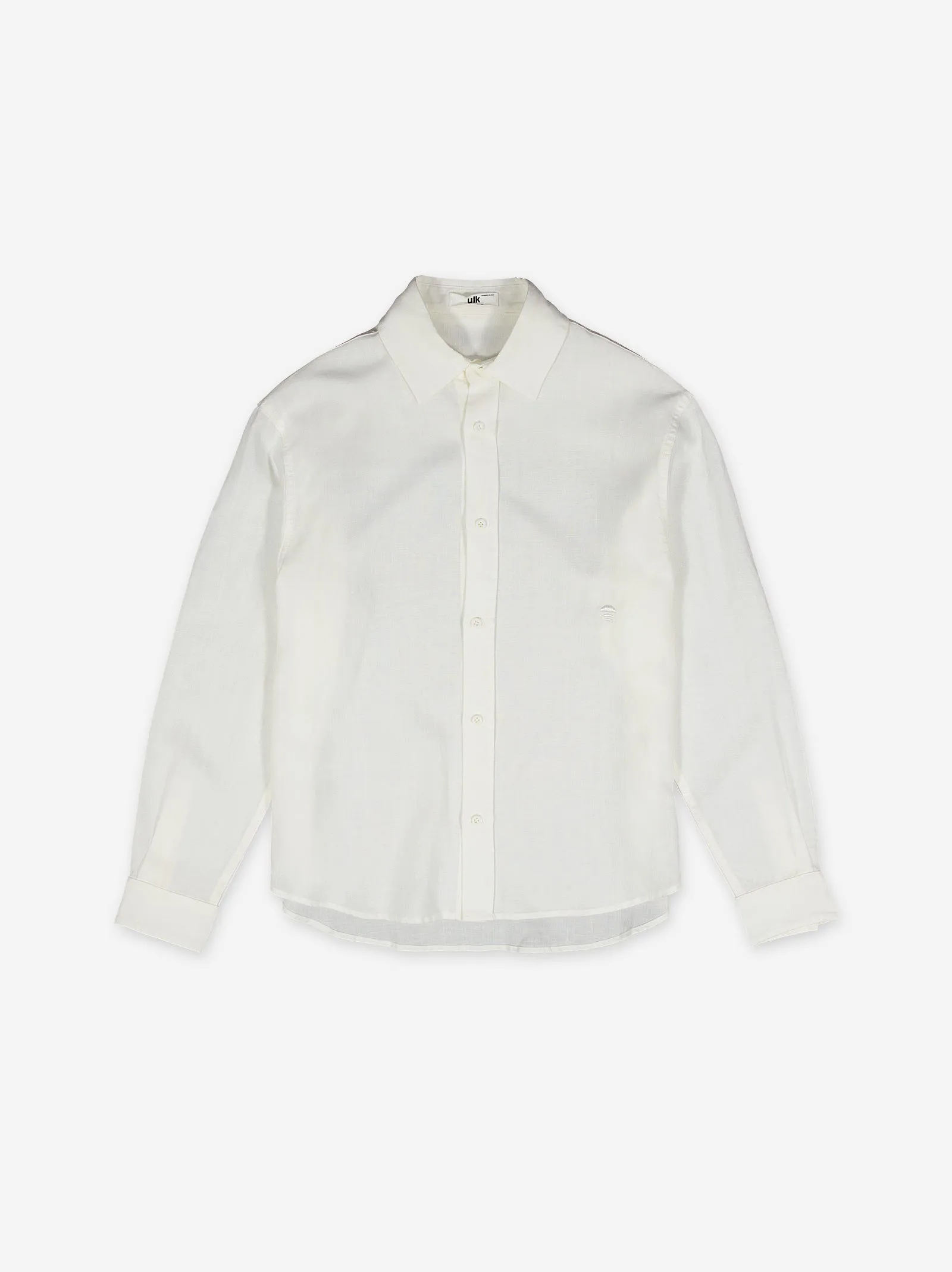 Long-sleeved white linen shirt - Bamboo sold by Ulanka