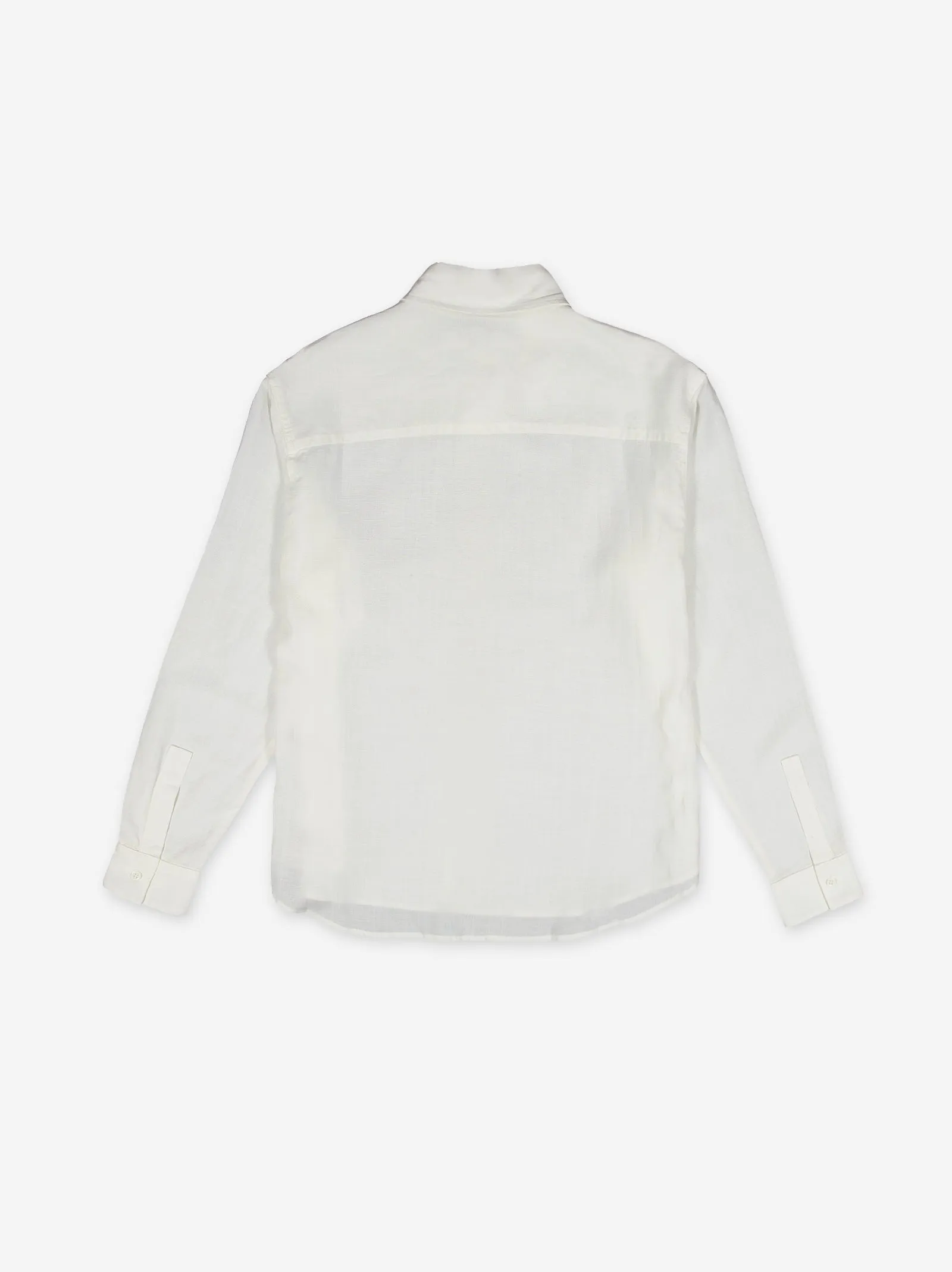 Long-sleeved white linen shirt - Bamboo sold by Ulanka product image thumbnail 4