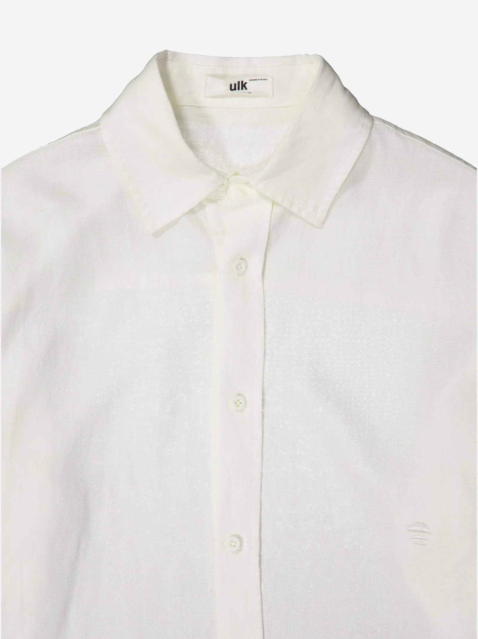 Long-sleeved white linen shirt - Bamboo sold by Ulanka product image thumbnail 2