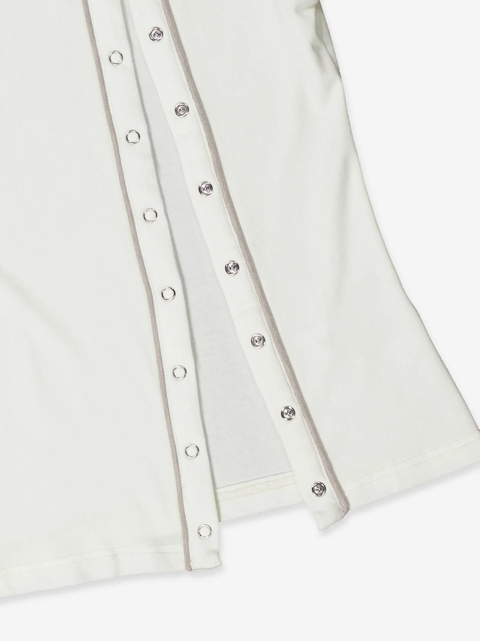 White T-shirt with front zip fastening and contrast detail - Mani sold by Ulanka product image thumbnail 2