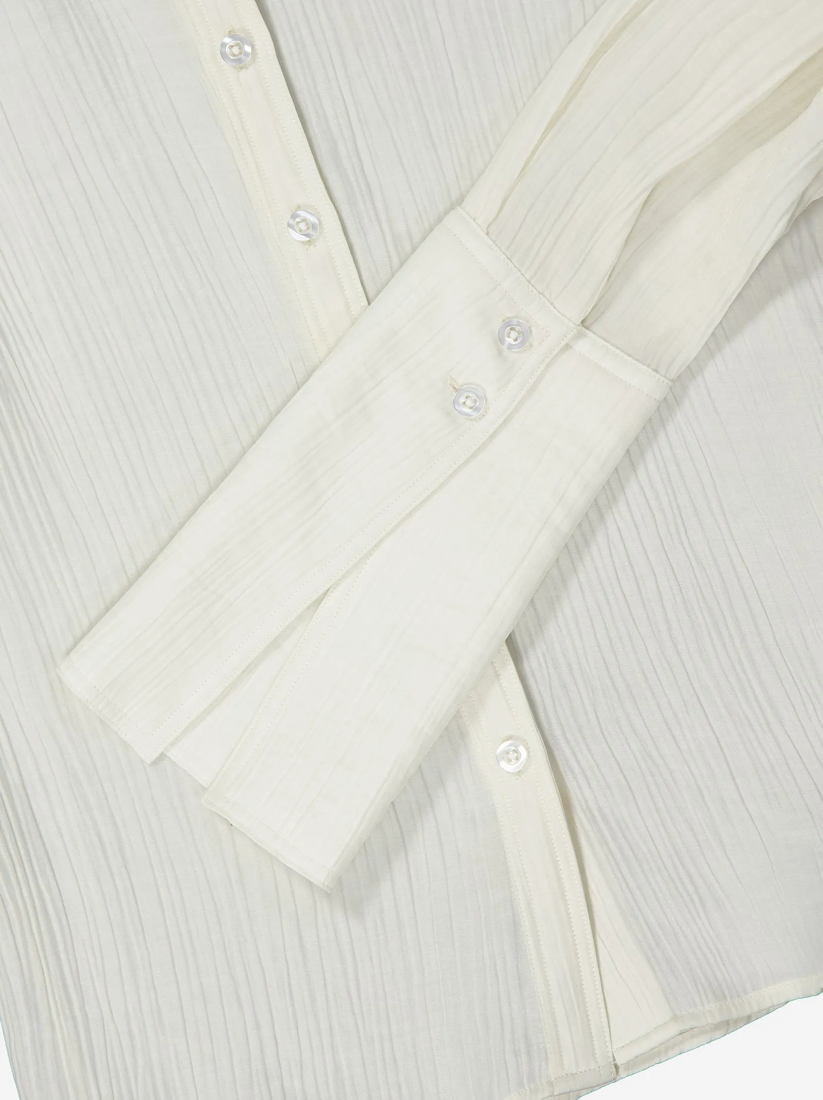 Textured white long-sleeve shirt - Camuleta sold by Ulanka product image thumbnail 2