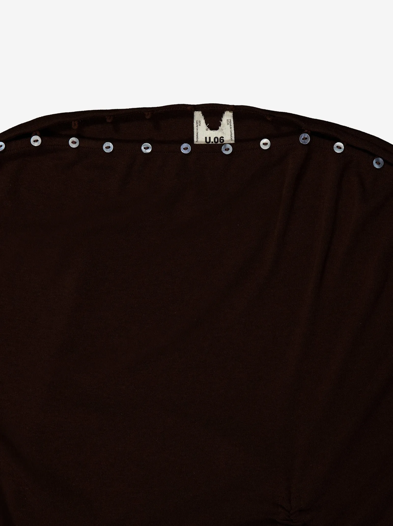 Brown Long-sleeved Top with Side Shirring - Xiquet sold by Ulanka product image thumbnail 2