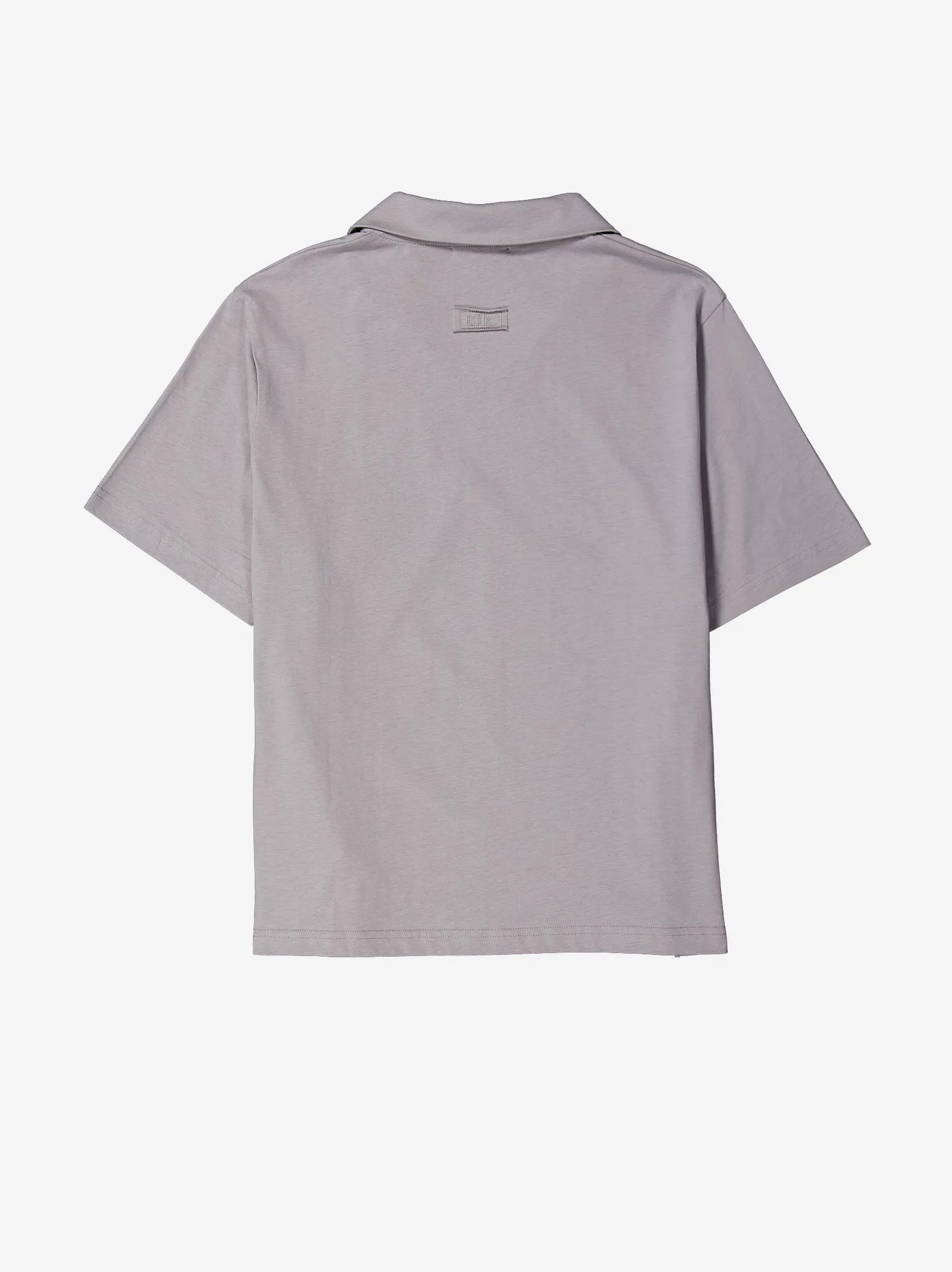 Light grey short sleeve polo shirt with collar detail - Inpol sold by Ulanka product image thumbnail 4
