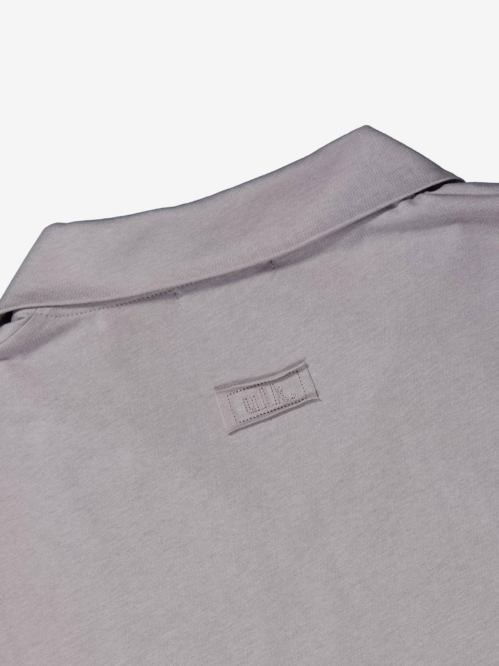 Light grey short sleeve polo shirt with collar detail - Inpol sold by Ulanka product image thumbnail 3