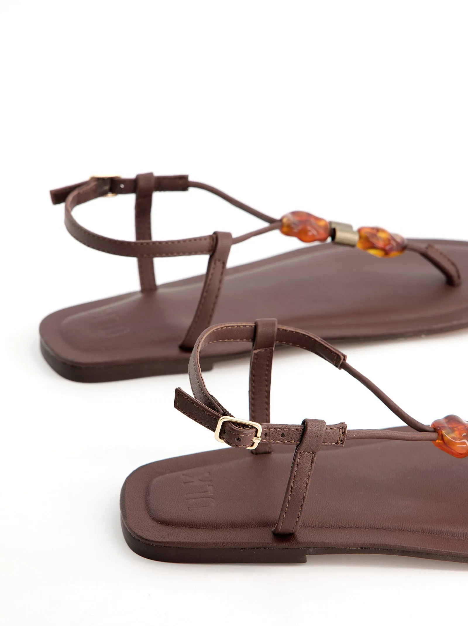 Beaded Leather Sandals - Sand sold by Ulanka product image thumbnail 5