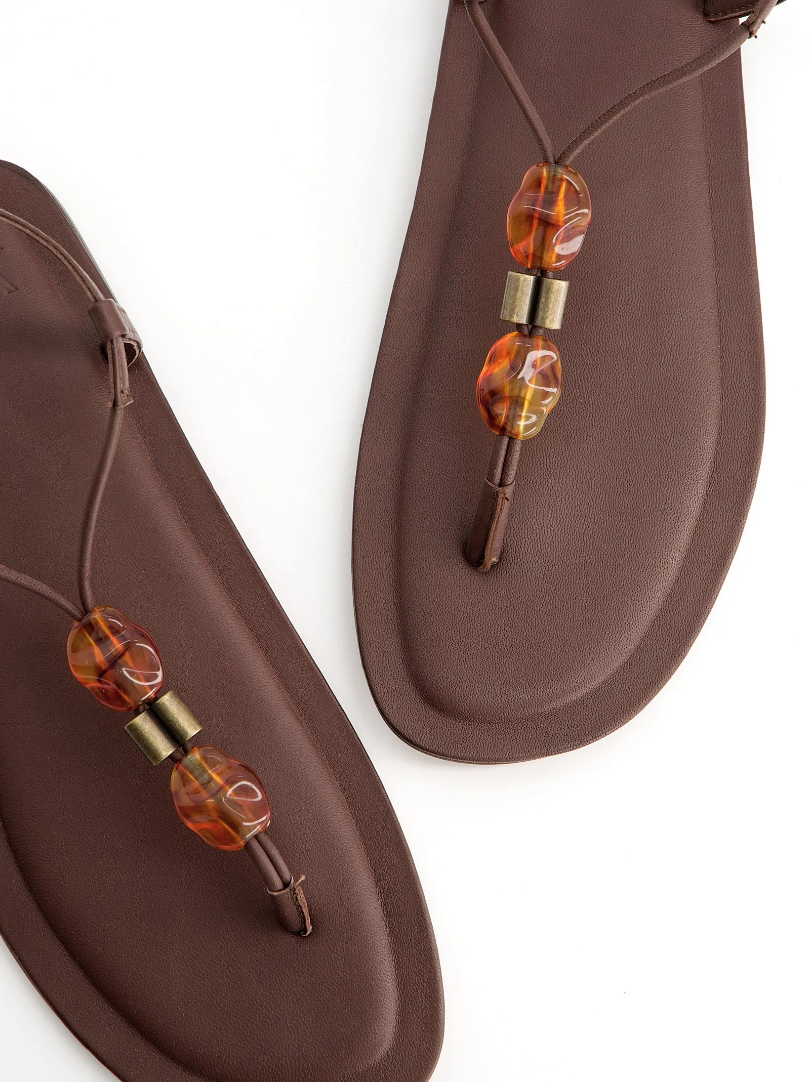 Beaded Leather Sandals - Sand sold by Ulanka product image thumbnail 4