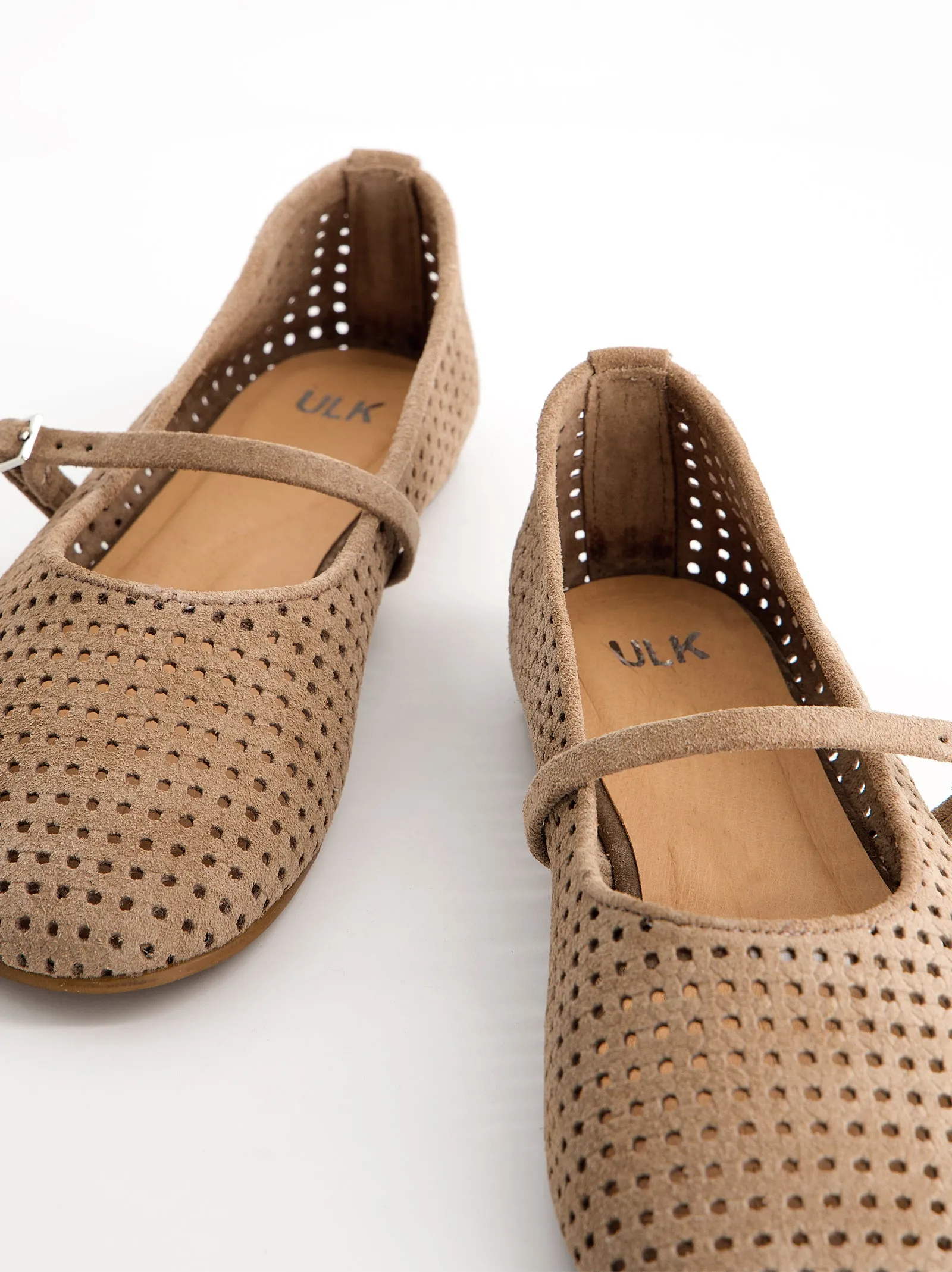 Cut-out suede Mary Jane flats - Linke sold by Ulanka product image thumbnail 2