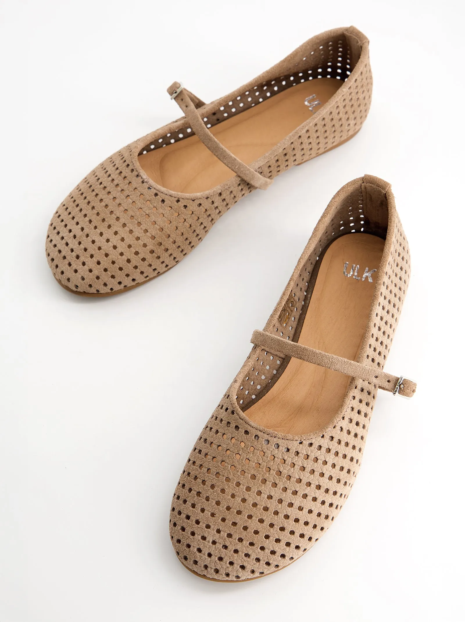 Cut-out suede Mary Jane flats - Linke sold by Ulanka product image thumbnail 5