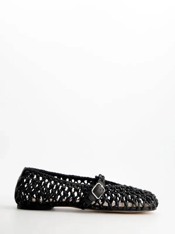 Braided leather Mary Jane flats - Solar made by Ulanka