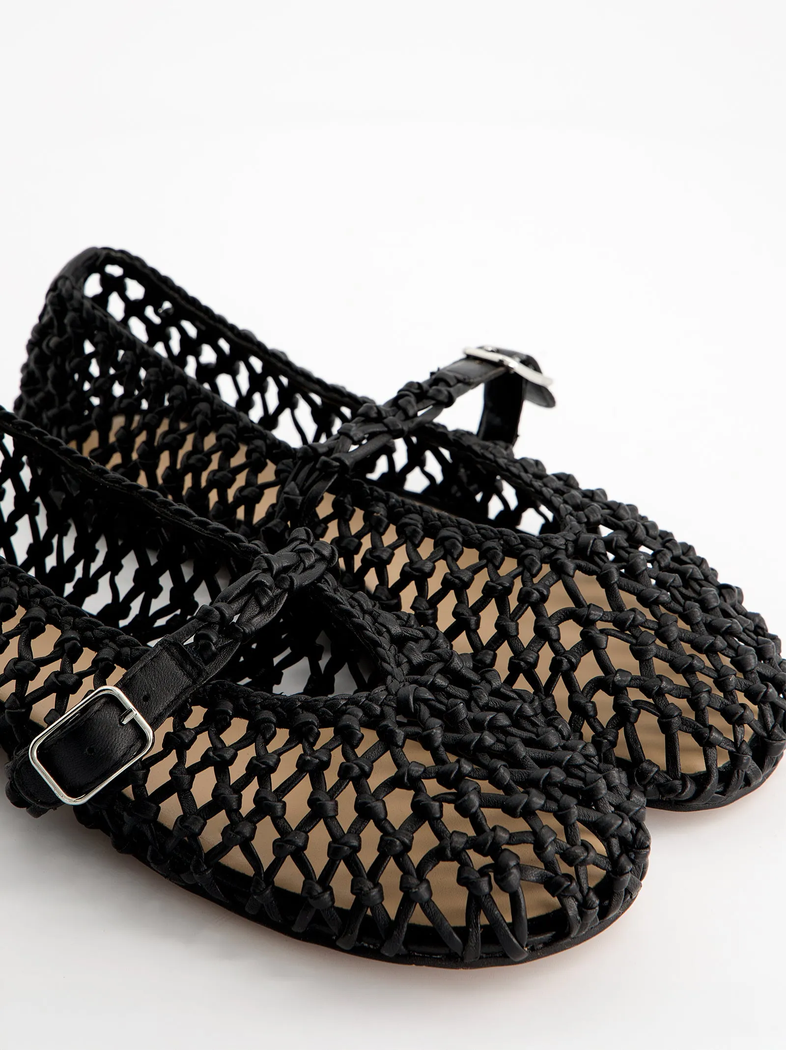 Braided leather Mary Jane flats - Solar sold by Ulanka product image thumbnail 3