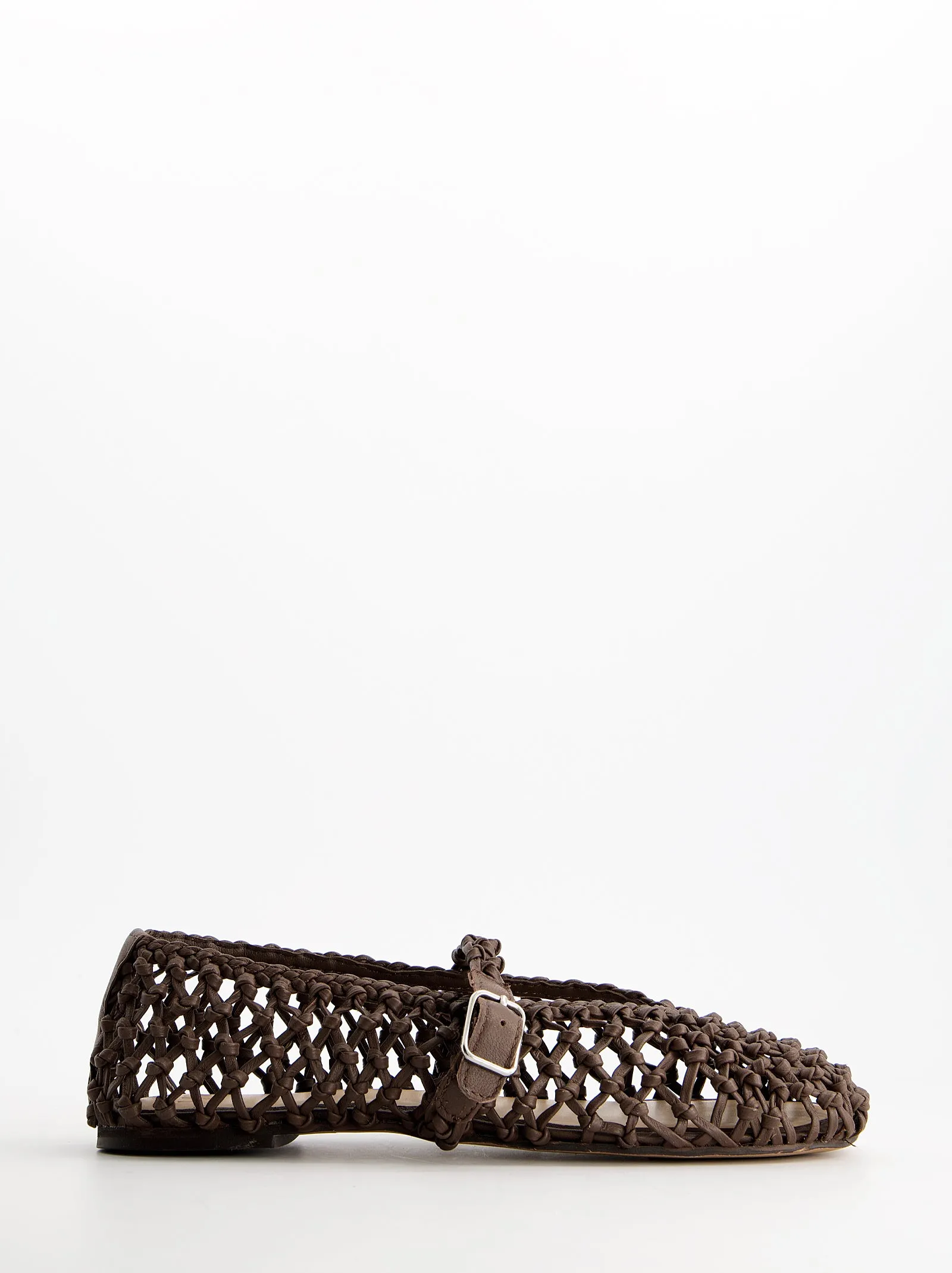 Braided leather Mary Jane flats - Solar sold by Ulanka