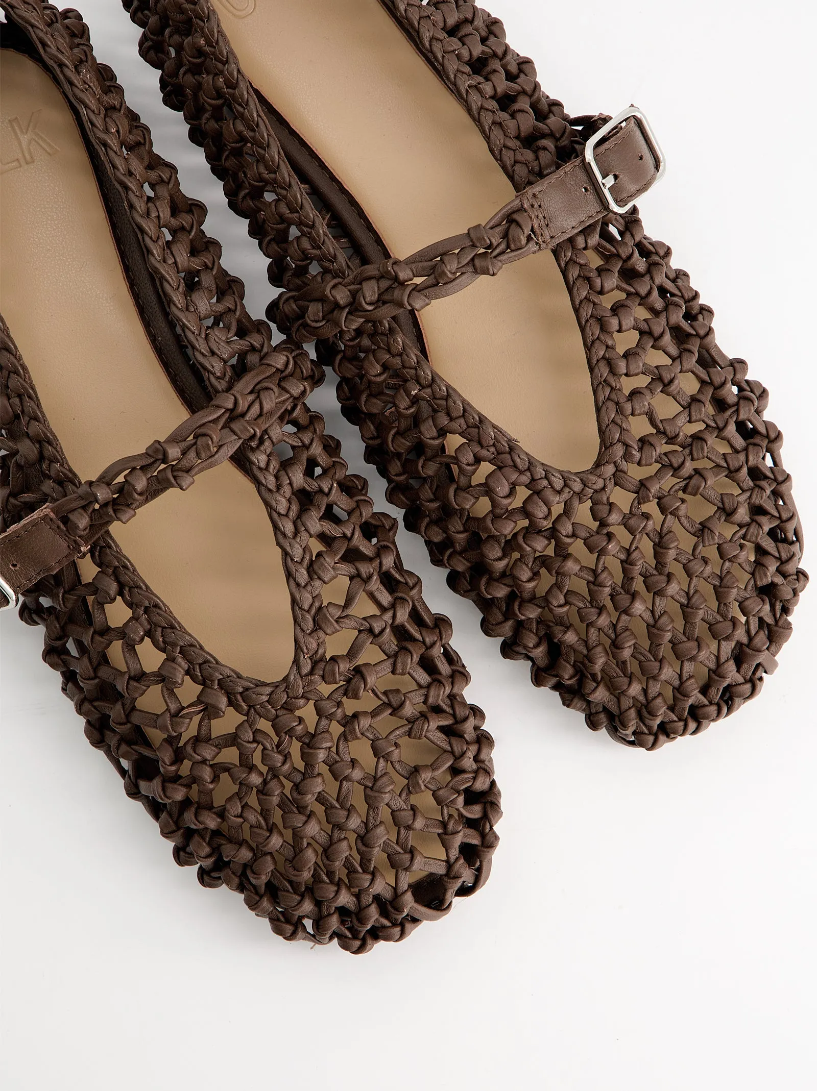 Braided leather Mary Jane flats - Solar sold by Ulanka product image thumbnail 4