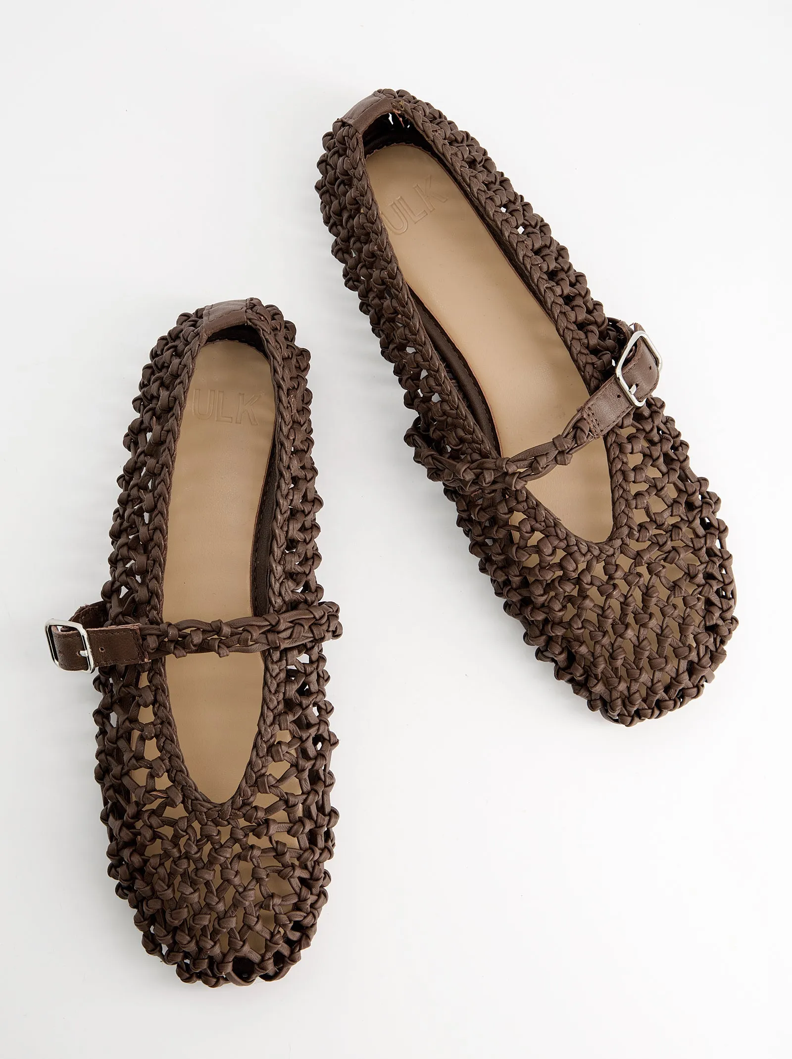Braided leather Mary Jane flats - Solar sold by Ulanka product image thumbnail 5
